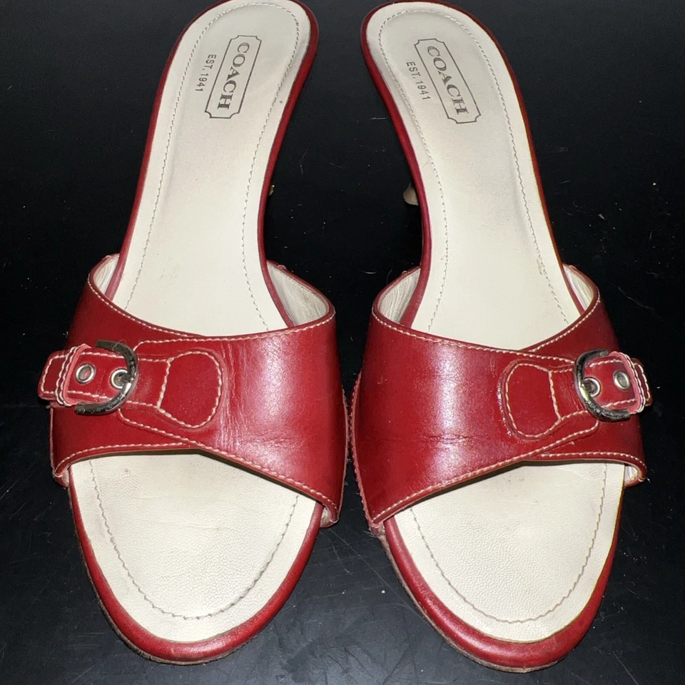 ТРЕНЕР Ashleigh итальянский кожаный пряжки шлепанцы сандалии размер 8 1/2 - Изображение 2 из 4