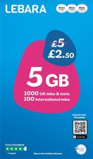 Mobile SIM Card: 5GB Data SIM Only Plan for £2.50, Half Price for First 3 Months