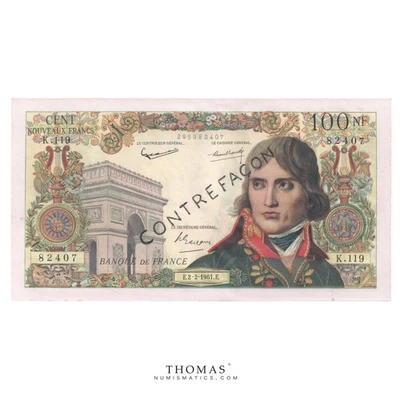 Billet - France - Faux de BOJARSKI - 100 Nouveaux Francs Napoléon Bonaparte - Photo 1/2