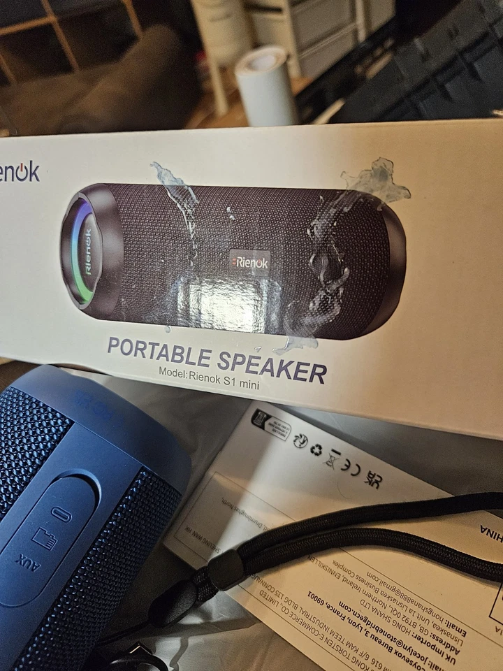 Портативный Bluetooth-динамик RIENOK 30 Вт двойное сопряжение настоящий беспроводной стерео HD So - Изображение 2 из 4