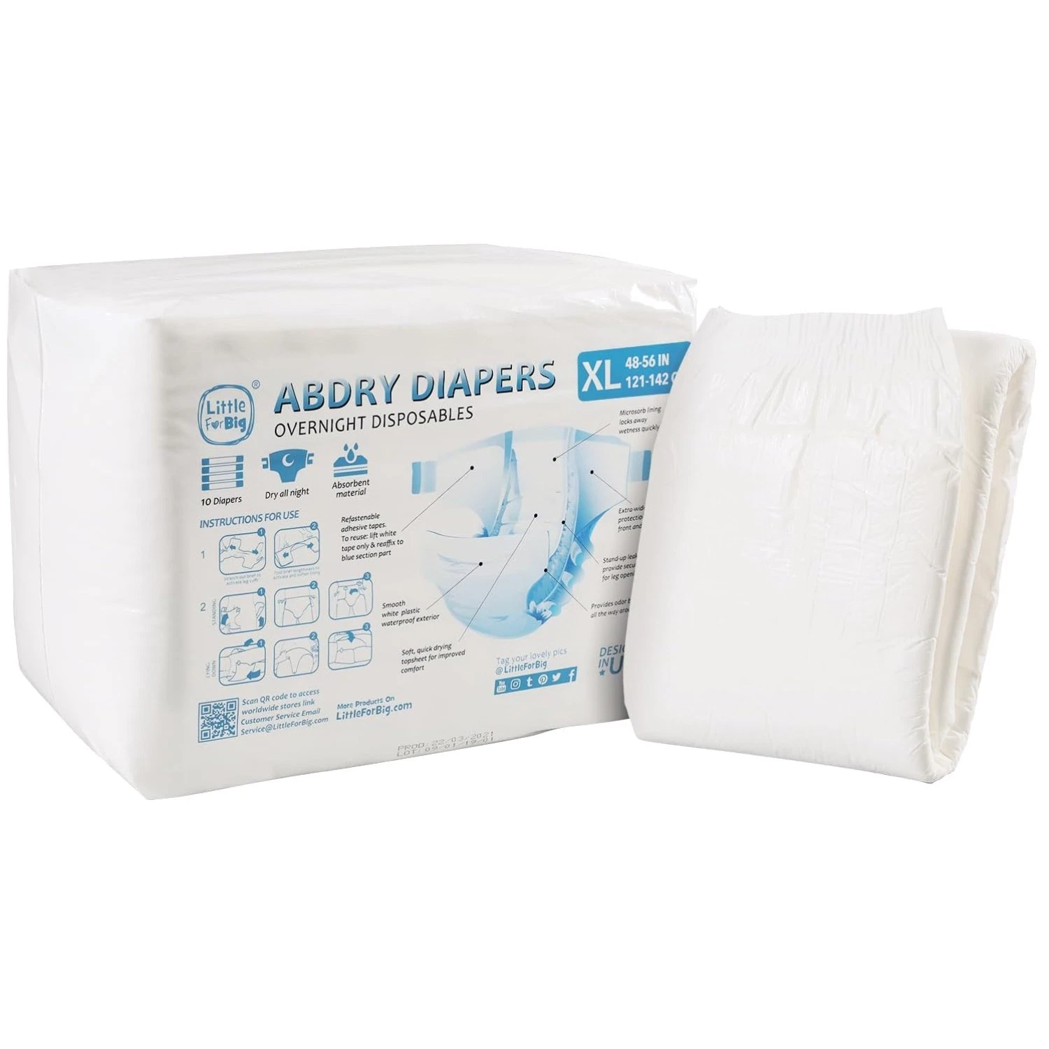 Disposable Adult Diapers X-Large 10pcs