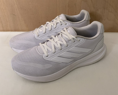 Adidas Run Falcon 5 - Triple White - Laced - Pre Loved - Herren - UK 8,5 EU 42 1/3