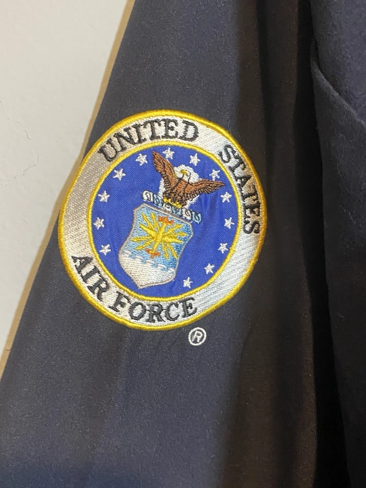 美国空军套衫夹克快速优势布贴 2XL XXL 海军蓝 — 第 3/4 张图片