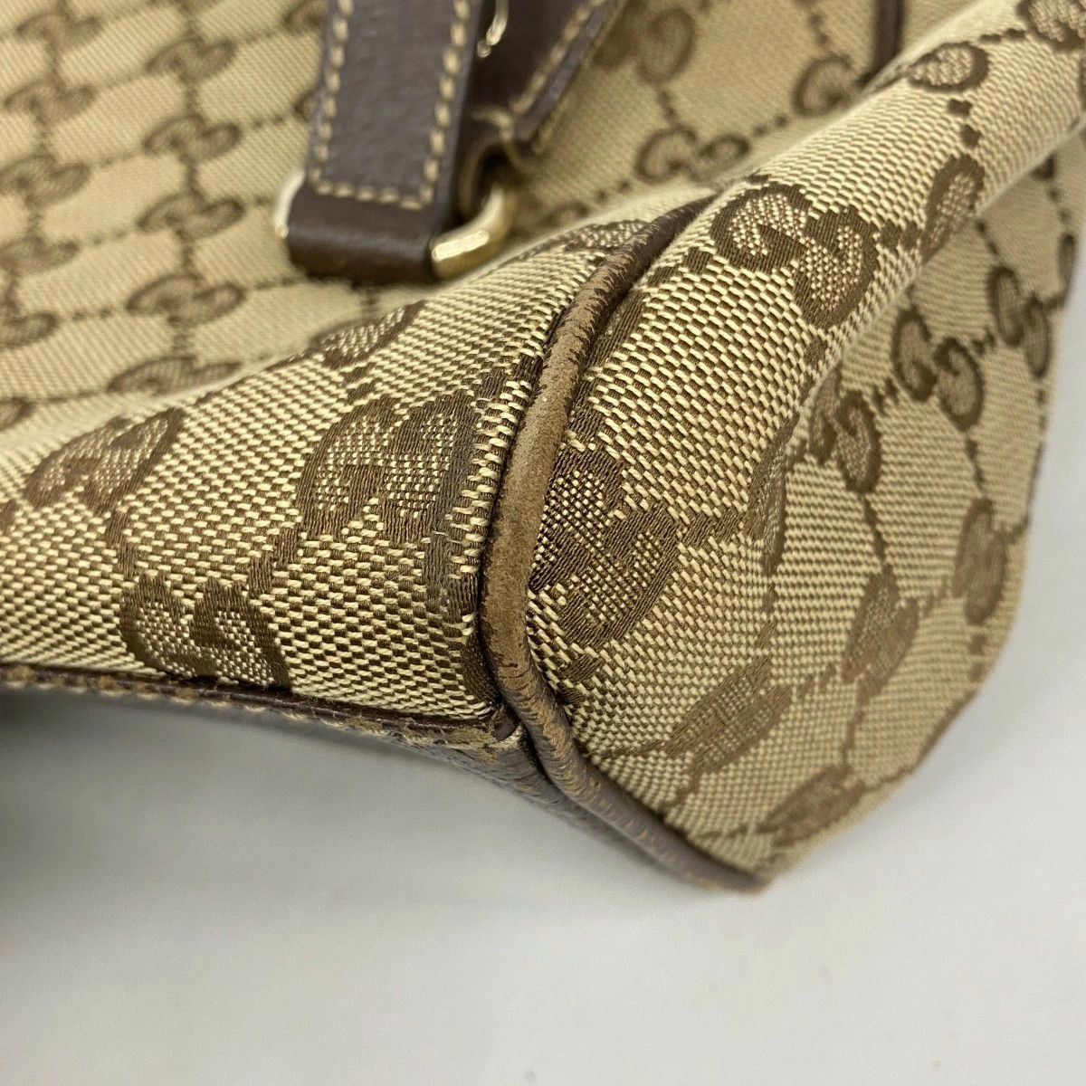 Gucci GG Canvas Handbag Brown Canvas Gold Hardware 154982 thumbnail 6