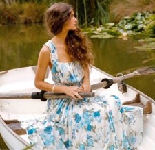 Spell and the gypsy Floral Rose Garden strappy Soirée Midi dress Medium