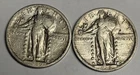 1920-S + 1923-P Standing Liberty Silver Quarters, Coin 25c Set Lot