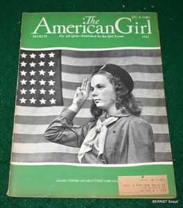 VINTAGE GIRL SCOUT - WWII -1942 AMERICAN GIRL - MARCH