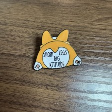 Enamel Pin Dog Cute Corgi Puppy Short Legs Big Attitude Backpack Pup Funny