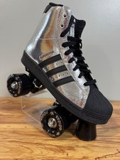 Women s 5.5 - Adidas Shelltoe SUPERSTAR 82 ROLLER SKATES JH5522 Silver / Black