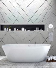 Laurent White 1200mm x 2.4m  x 10mm Premium Quality Wall Panels
