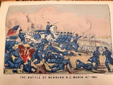 Vintage Currier & Ives Civil War Battle Lithographs 152 Nassau St. New York