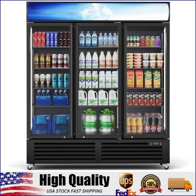 Commercial Display Refrigerator 3 Doors 56 Cu. Ft Merchandiser Beverage Cooler