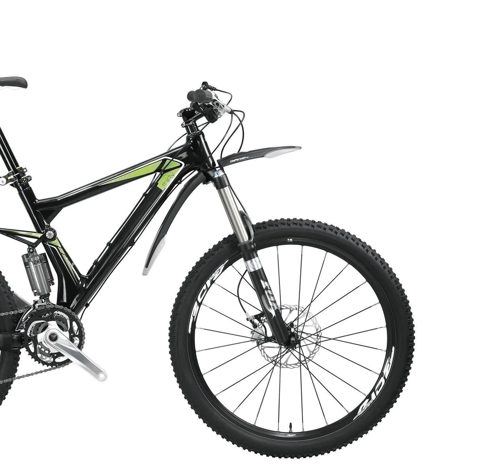 Guardabarros para bicicleta de montaña Topeak DeFender M1 (delantero), negro, 60 x 10 x 12 cm /... Foto 2 de 2