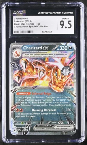 Pokémon TCG: 2025 Black Star Promos #196 Charizard ex CGC 9.5