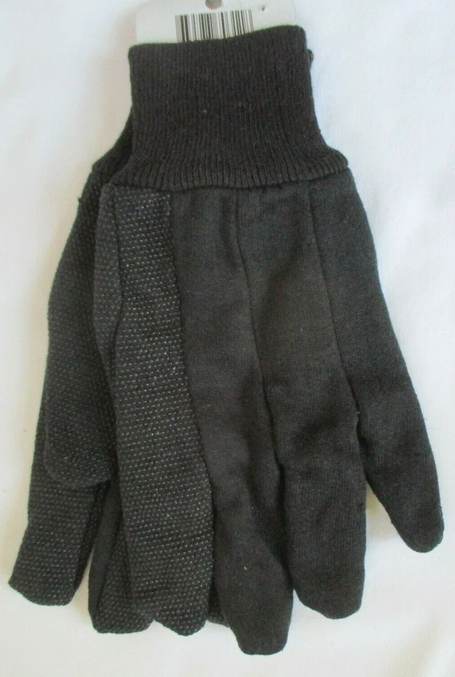 HERRAMIENTA BANCO HERRAJES MARRÓN JERSEY GUANTES DE TRABAJO CON PALMAS PUNTEADAS - NUEVO CON ETIQUETAS Foto 3 de 4