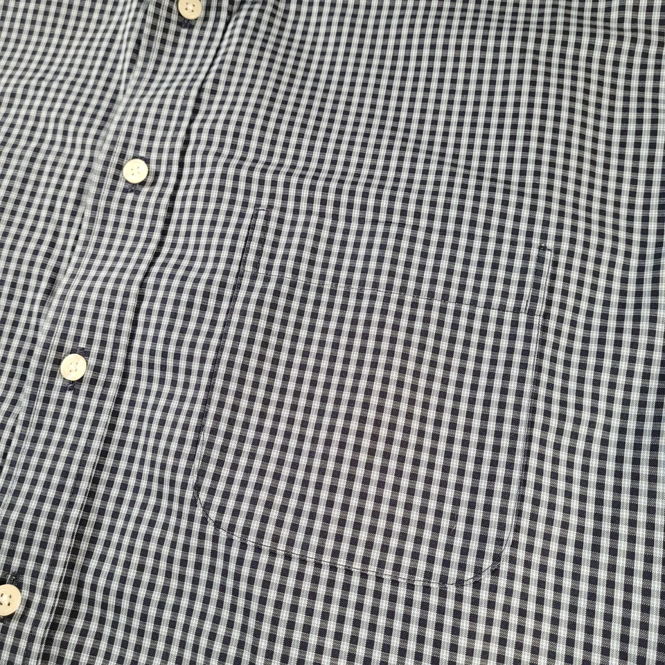 Eddie Bauer Relaxed Wrinkle Resistant Gray Black Checked Long Sleeve Large Tall - Image 3 of 4