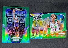 2022 Panini Prizm WNBA Get Hyped & Far Out Green #15 #13 Chiney Ogwumike Sparks