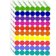 1400 PCS Colored Dot Stickers Round Color Coding Labels for Office and Classroom