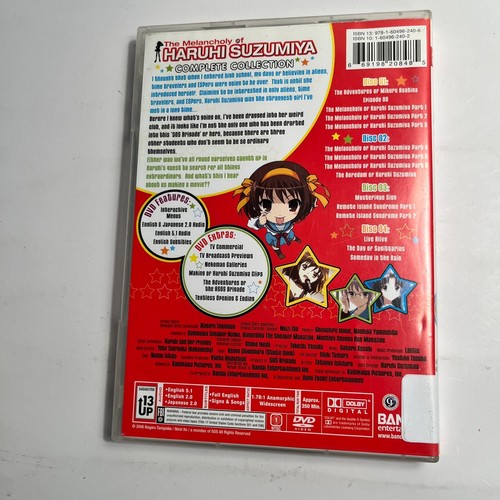 The Melancholy of Haruhi Suzumiya - Complete Collection (DVD, 2010, 4-Disc Set) - Picture 5 of 5