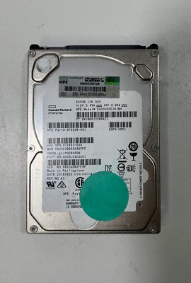 HP Enterprise 600GB 10K SAS 12Gb/s 2.5'' Hard Drive 876936-001 EG000600JWJNH