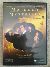 Murdoch Mysteries: Season 5 (4 DVD Set, 2012) Yannick Bisson, 13 Episodes  624m.
