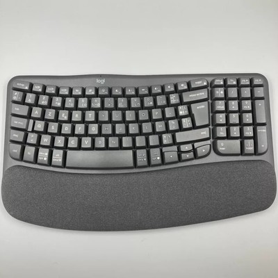 Logitech Wave Keys - Ergonomic Wireless Keyboard - Graphite, AZERTY. 145911