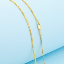 Wholesale 1P 16-30Inch Wholesale Jewelry 18K GOLD FILL Flat Curb Chain Necklaces