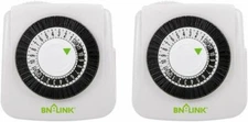 BN-LINK Indoor 24-Hour plug in Mechanical Timer outlet Daily use 2 prong 2 pack