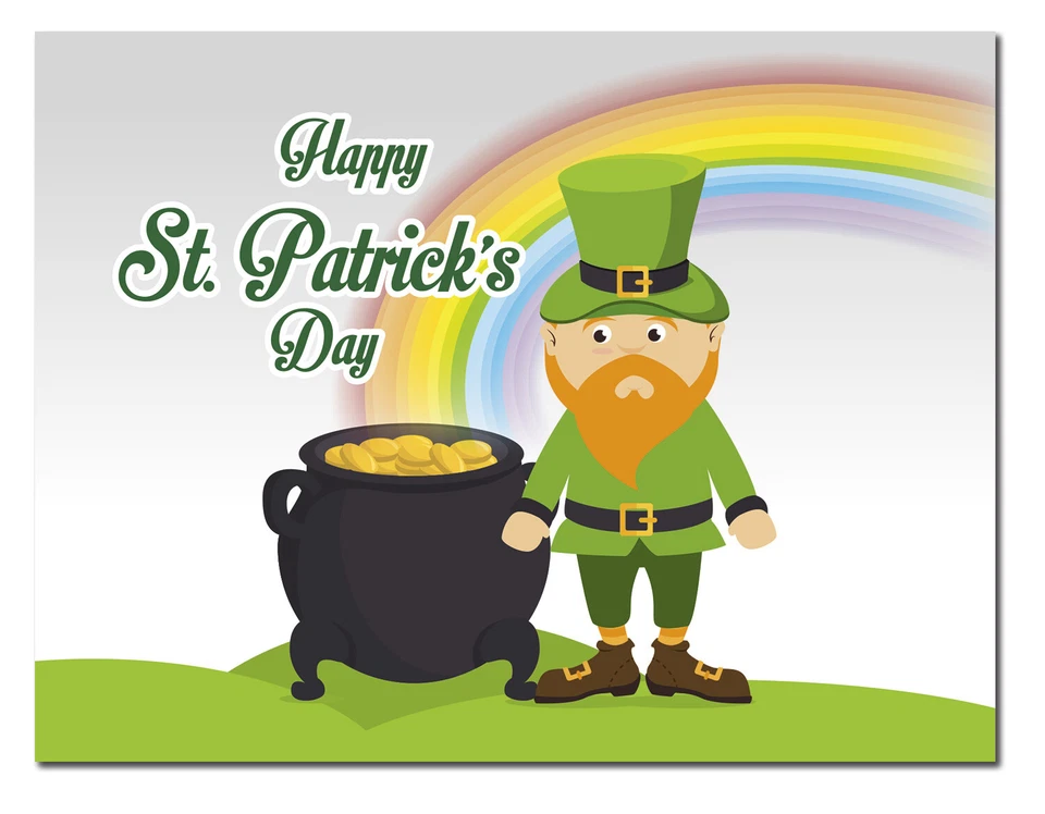 SMALL WORLD GREETINGS St. Patrick's Day Cards-Blank Inside with Envelopes-5.5"x4.25"-12 or 24 Packs