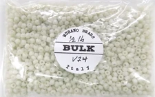 1/2# Pound 5/0 Greasy White Alabaster Original Venetian African Trade Beads V24