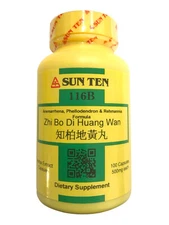 SUN TEN - Zhi Bo Di Huang Wan / Zhi Bai Di Huang Wan - 100 Capsules, 116B