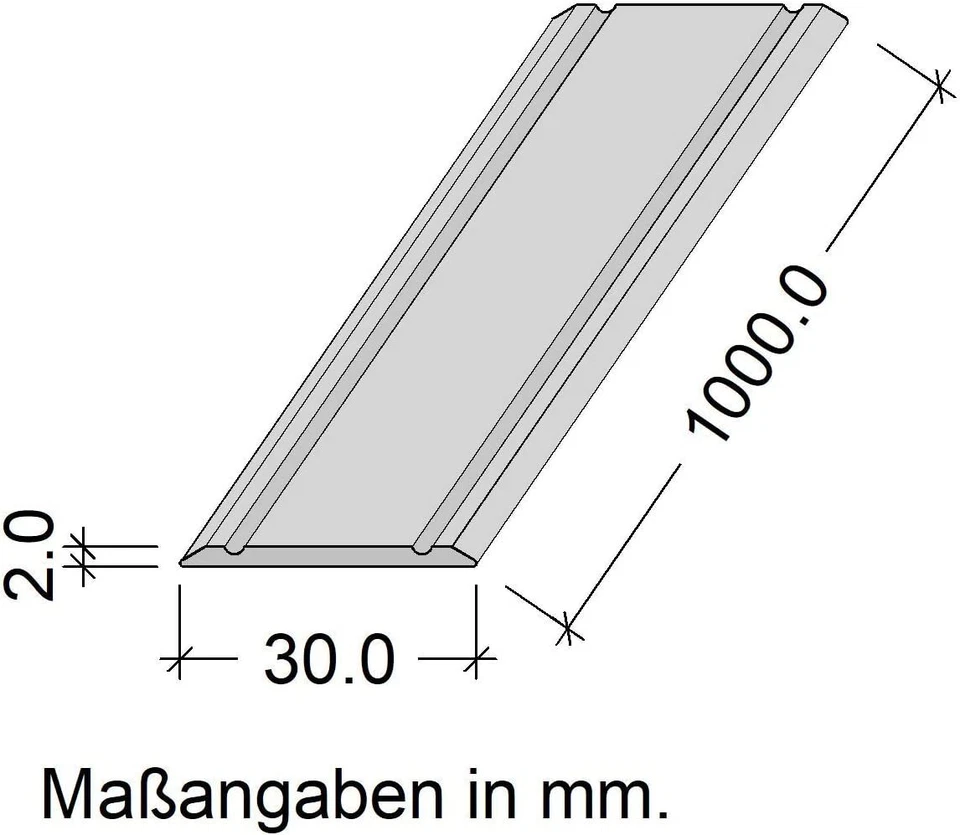 Gedotec Übergangsprofil Superflach selbstklebend Alu Bodenprofil Leiste Kleben - Bild 2 von 4
