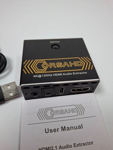 8K@60Hz 4K@120Hz HDMI2.1 Audio Extractor 2 in 1 Out Switch,48 Gbps,HDCP 2.3, ...