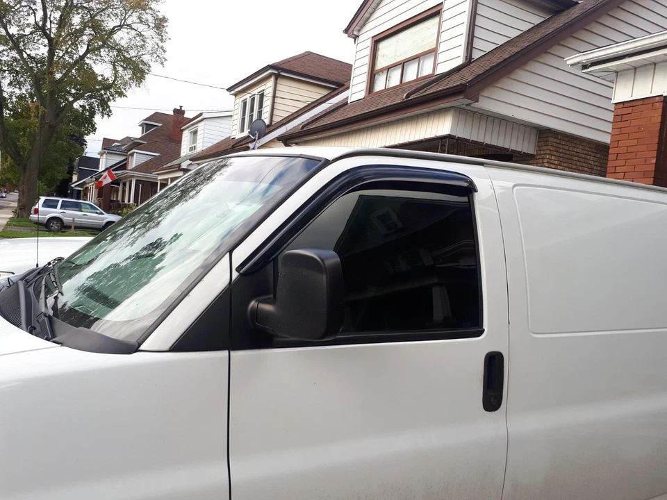 Tape-on Window Visor Side Window Deflectors for 1996-2014 Chevrolet Express 1500 Foto 3 de 4