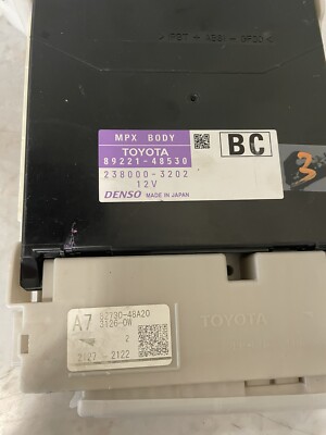 U　38 2013 LEXUS RX350 Multiplex Network Body Control Module 89221-48530