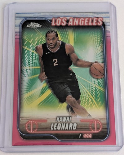 Kawhi Leonard 2024-25 Topps Chrome Basketball - NBA - Pink Refractor - #120