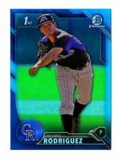 2016 Helmis Rodriguez Bowman Chrome Blue Refractor /150 RC Rookie Prizm 1st SSP