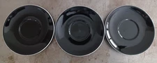3 Black Caffe Vergnano 1882 Saucers