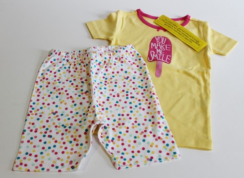 Gymboree Girl's Shortie Pajama Set Size 5 5T Yellow Popsicle Shorts Top - Picture 10 of 13