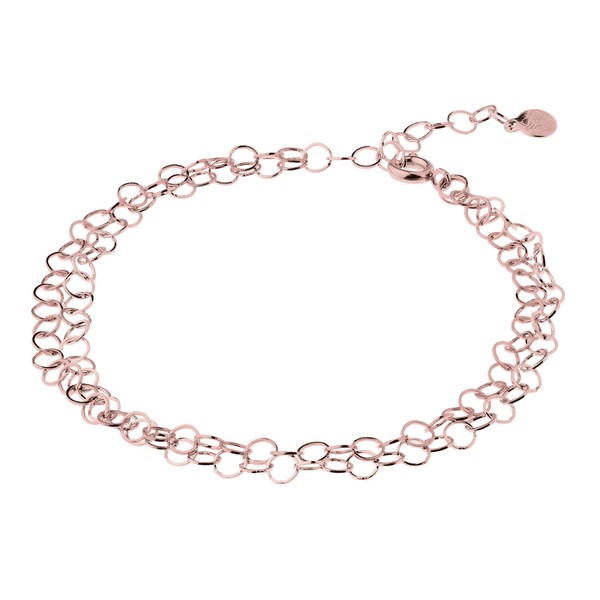 Ernstes Design Armband A511 Edelstahl Poliert 2 Fach Rotgold Beschichtet-image