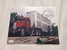 The Texas Chainsaw Massacre 8x10 Photo Auto'd Gunnar Hansen & Marilyn Burns JSA