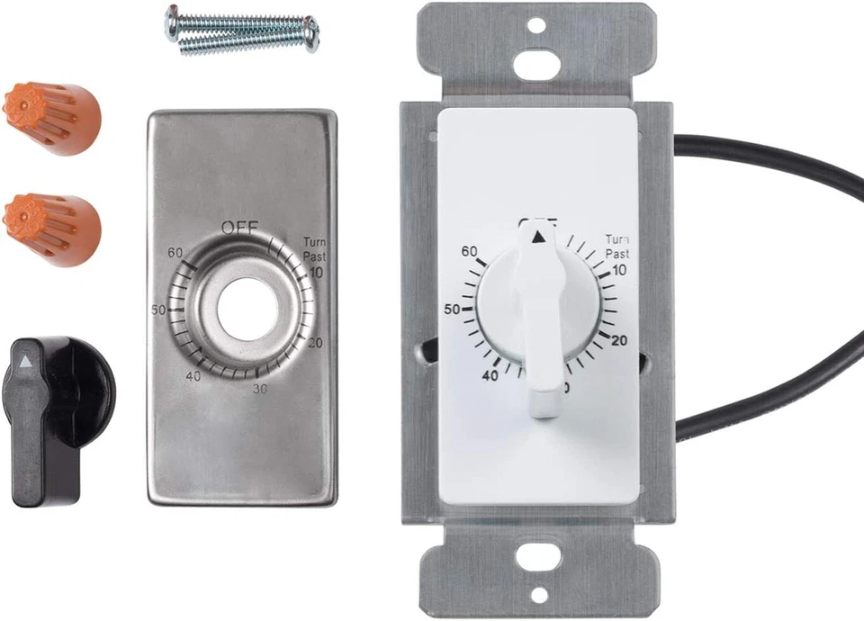 BN-LINK Heavy Duty 60-Minute In-Wall Spring Loaded Countdown Timer, Mechanical - Image 4 of 4