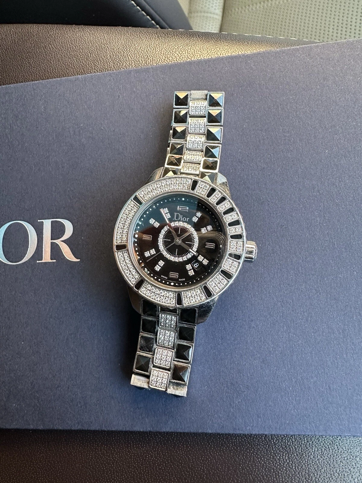 Authentic Dior Women’s Watch With Diamonds & Black Sapphires RRP Now,500