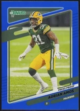 2021 Donruss Adrian Amos Press Proof Blue Parallel Green Bay Packers #162