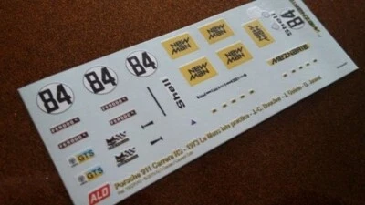 1973 LE MANS #84 PORSCHE 911 J.-C. BOUCHER/J. GUERIN/D. JAUNET 1:43 DECALS - Photo 1/3