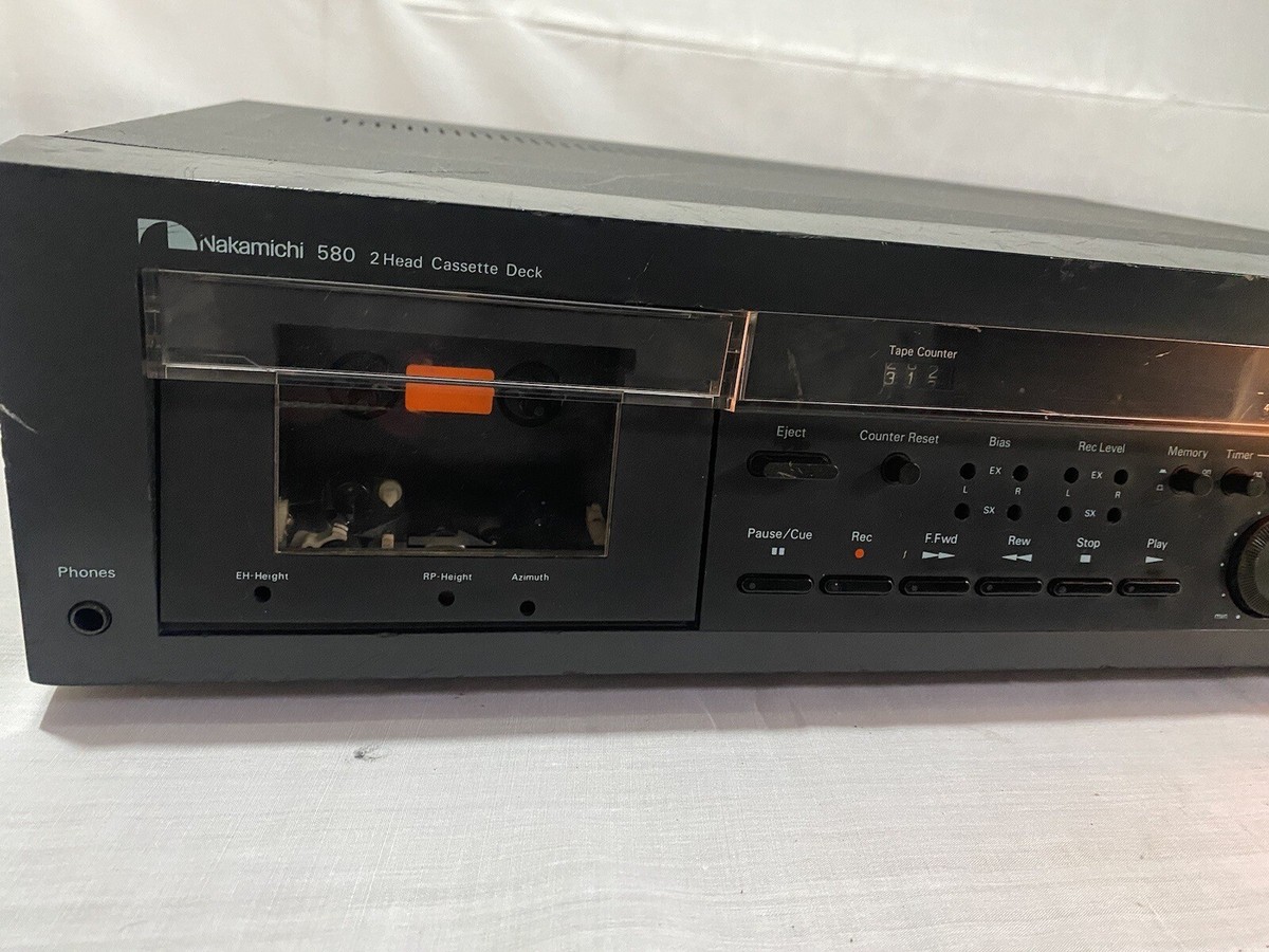 Vintage Nakamichi 580 2-Head Stereo Cassette Deck READ THE