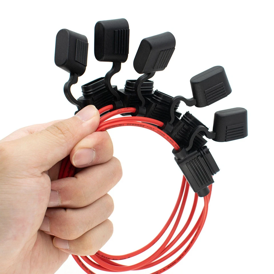 5Pcs Car Circuit Fuse Tap Adapter Micro Mini Blade Fuse Holder Kit 12V 40A - image 2 of 4