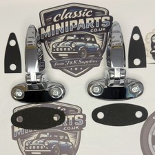 CLASSIC MINI CHROME BOOT HINGES WITH GASKETS AND FIXINGS - 8B12601
