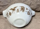Vintage Pyrex Early American Cinderella Mixing Bowl 441 1½ Pt Brown Eagle