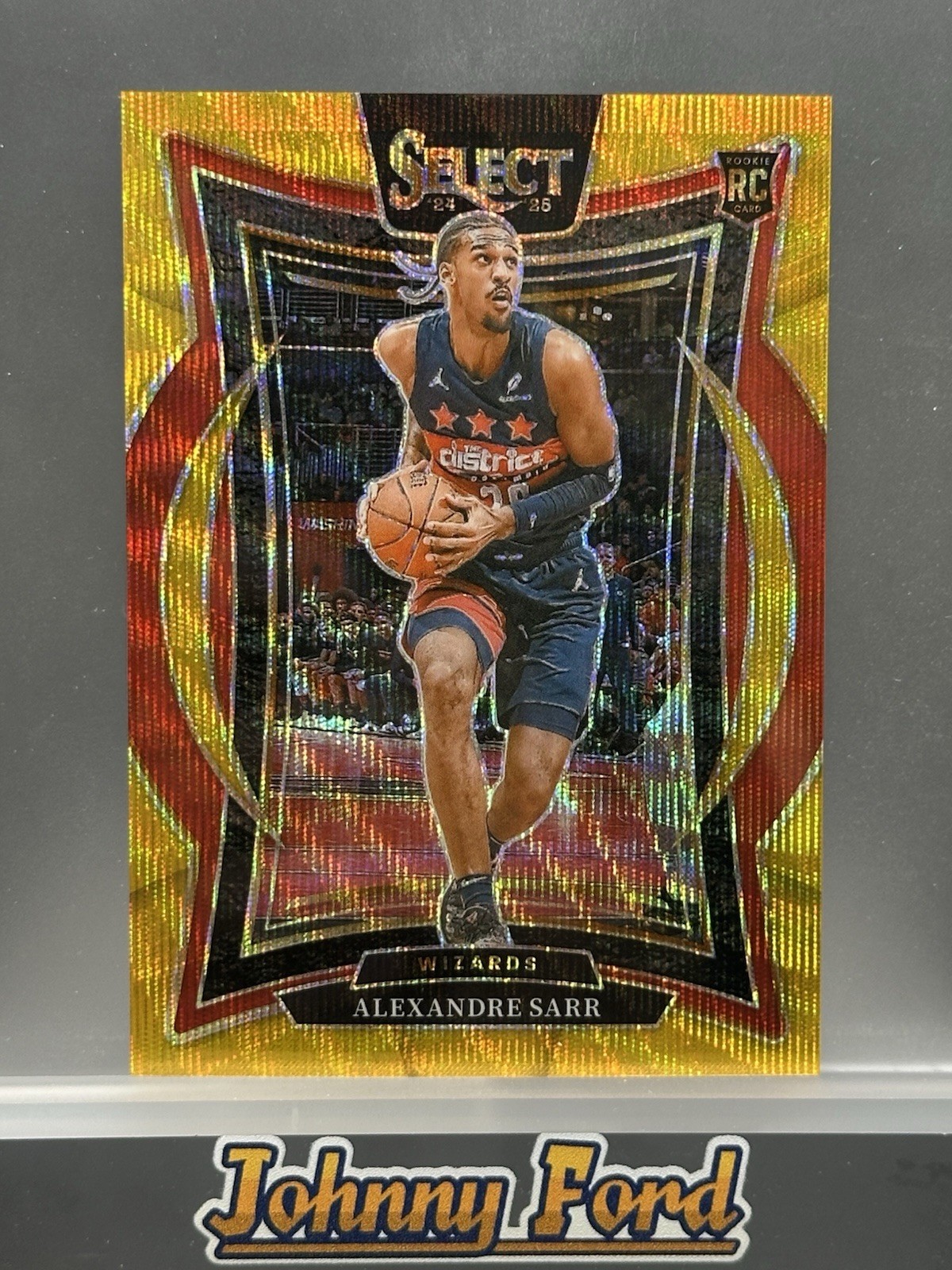 2024-25 Panini Select #73 Alexandre Sarr Concourse Rookie Gold Wave 10/10